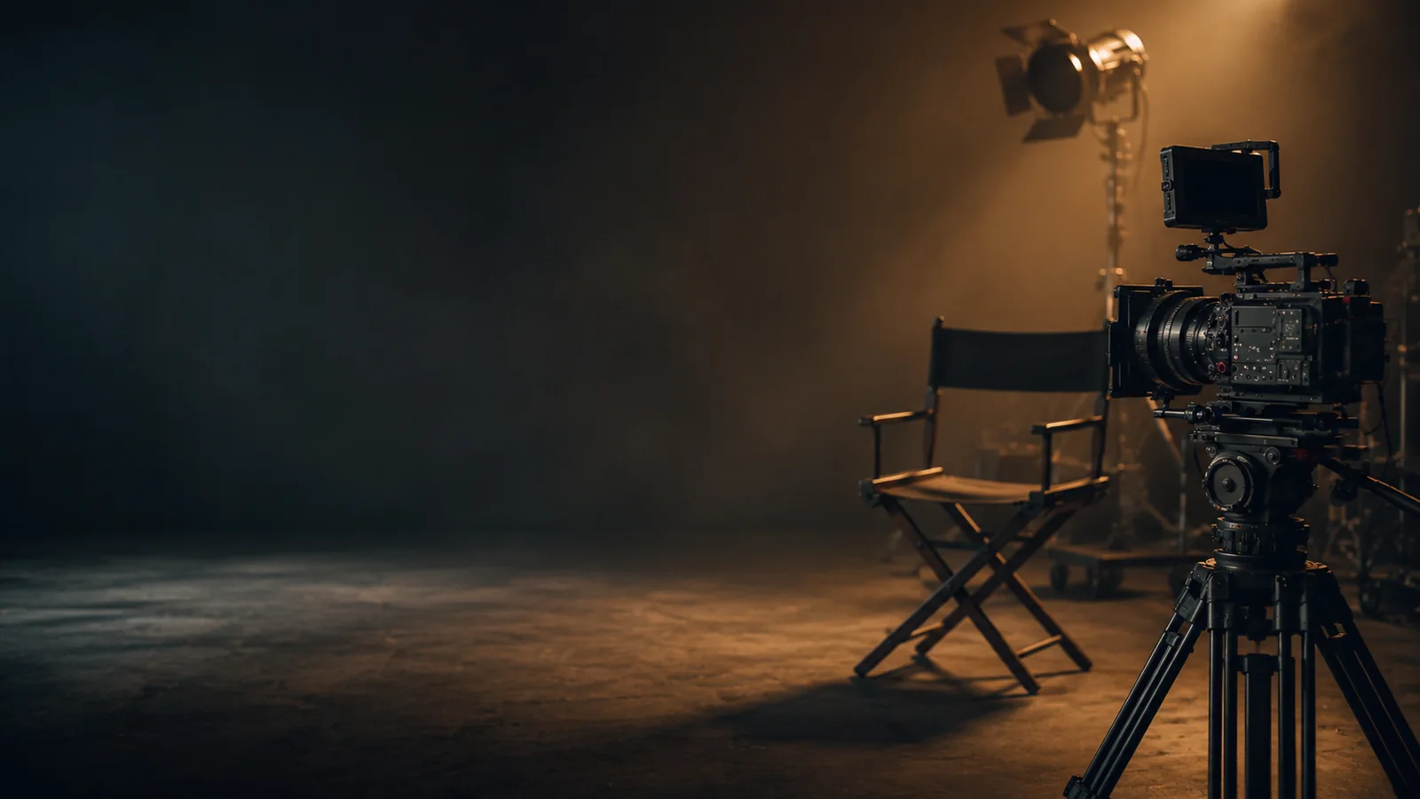 Professional film studio setup